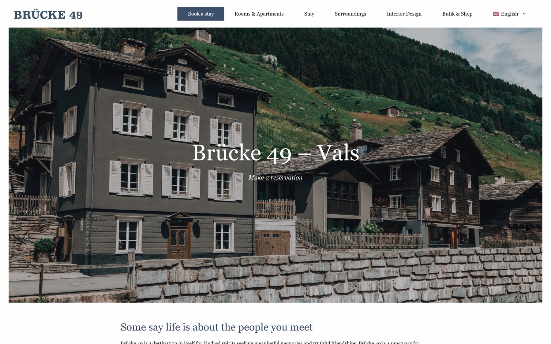 Brücke 49 · Designgästehaus · Vals GR
