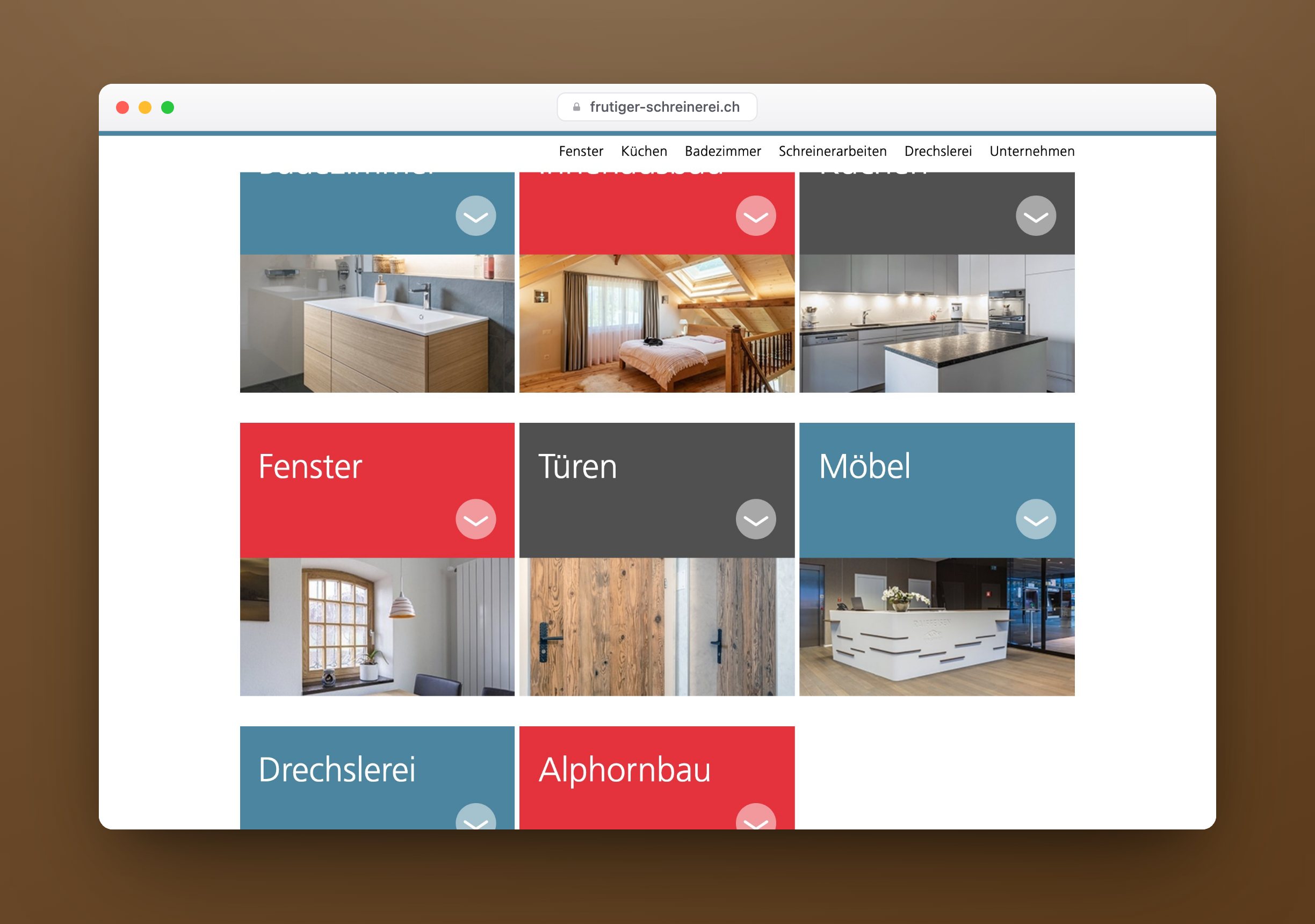 Frutiger, Website