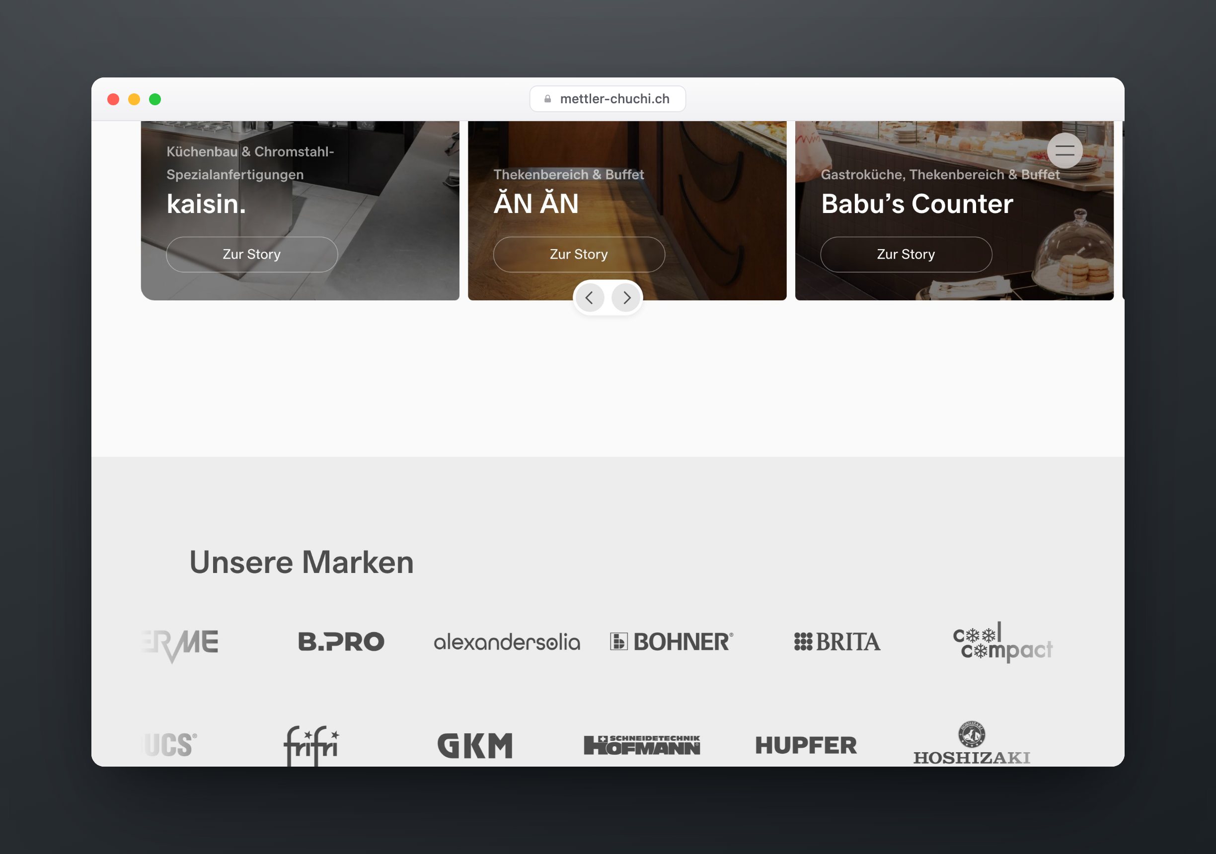 Mettler Chuchi, Website