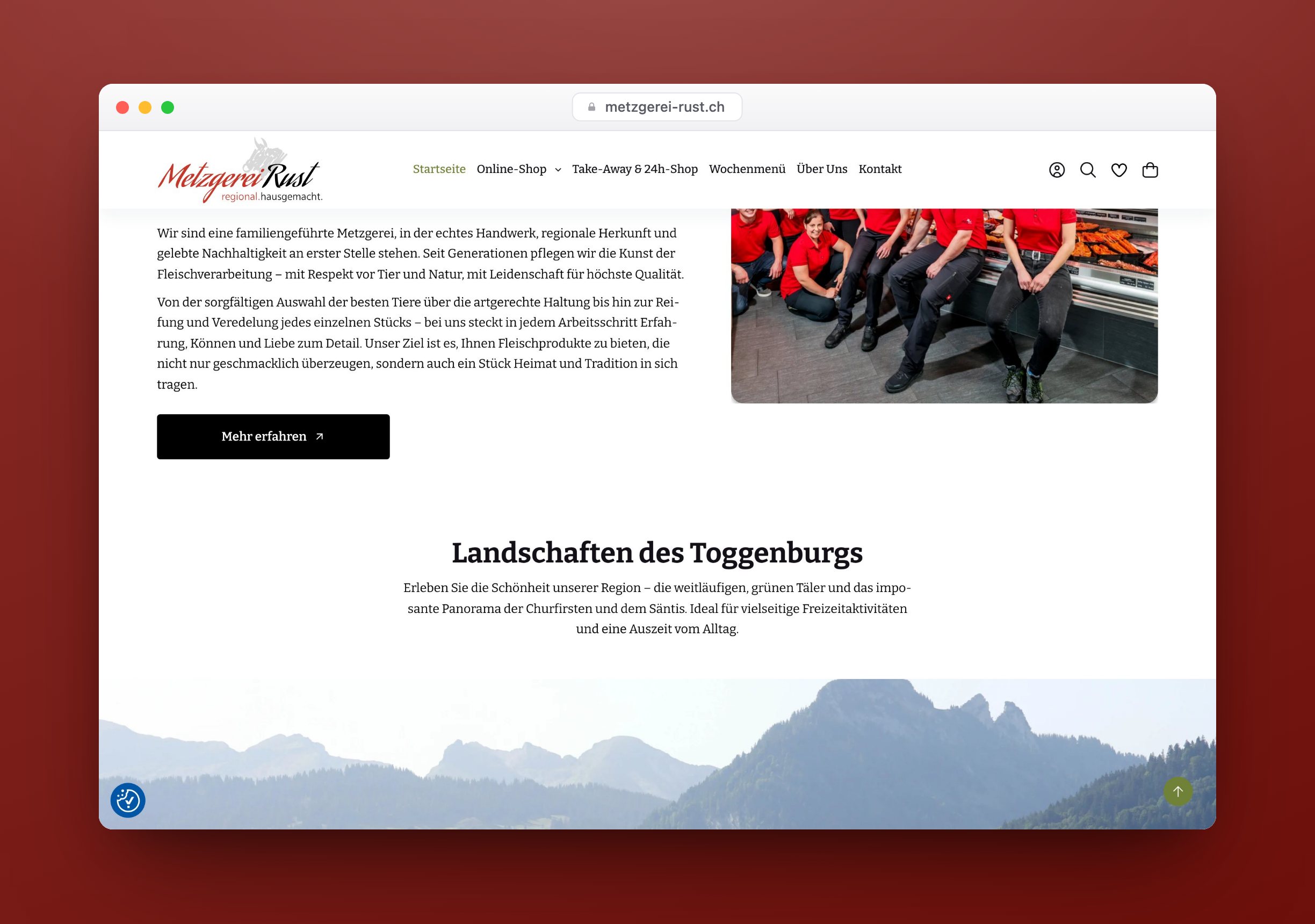 Metzgerei Rust, Website