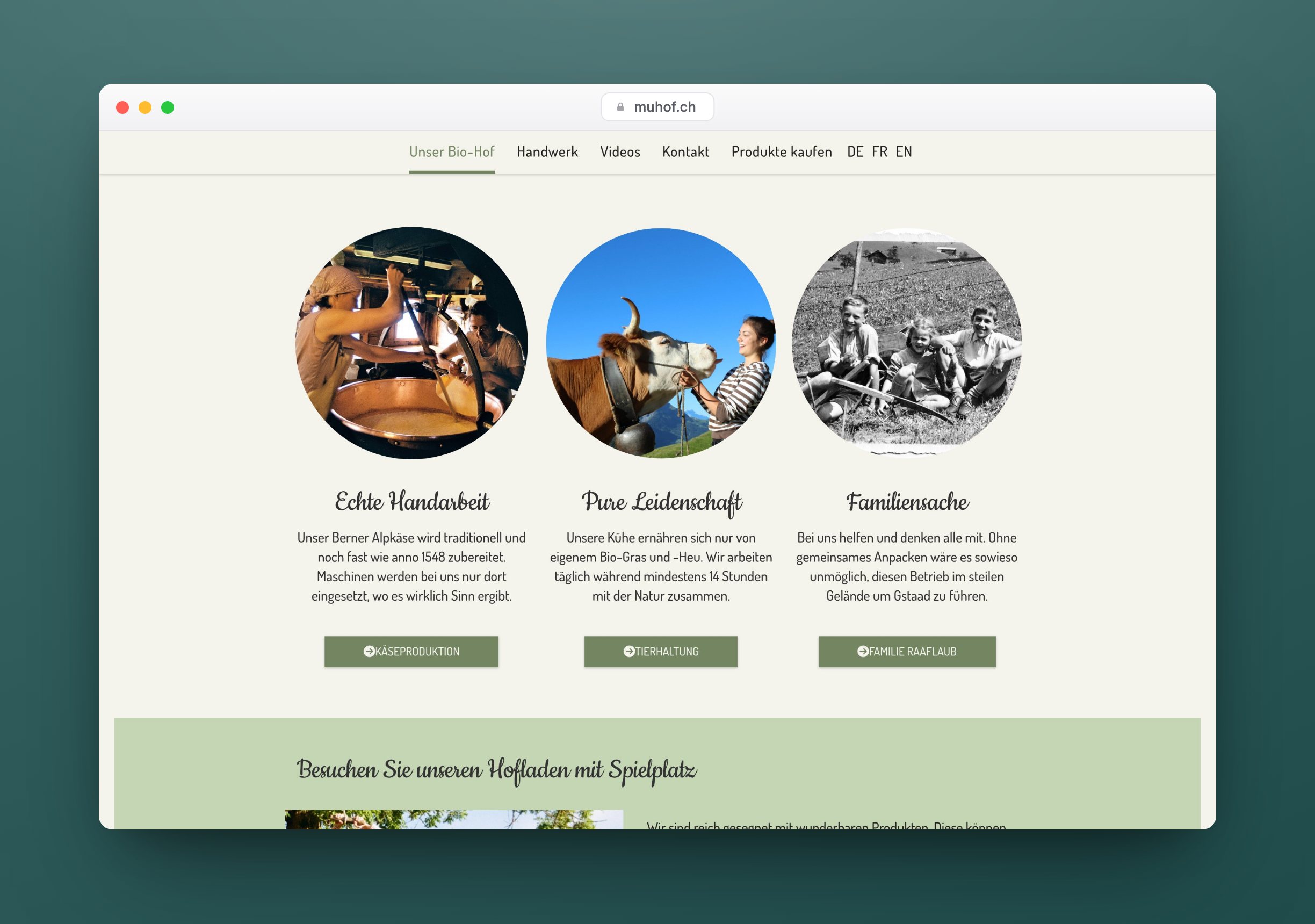 Muhof, Website